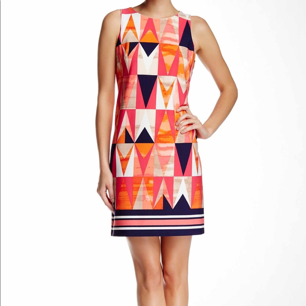 Colorful printed shift dress